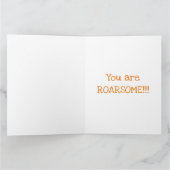 パーソナライズされたかわいいライオンの母の日カード カード (内部)