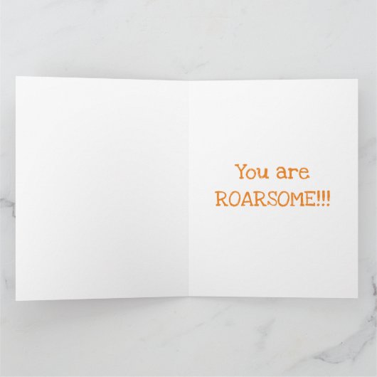 パーソナライズされたかわいいライオンの父の日カード カード (内部)