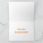 パーソナライズされたかわいいライオンの父の日カード カード (内部)