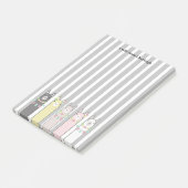 パーソナライズされたかわいいレトロカラフルなラマ ポストイット (アングル)