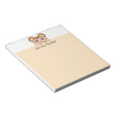 パーソナライズされたかわいい動物 – サル ノートパッド (アングル)