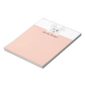 パーソナライズされたかわいい動物 – バニー ノートパッド (回転)