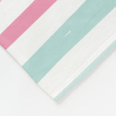 パーソナライズされたかわいい女の子カラフルのストライプ毛布 フリースブランケット (角)