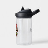 パーソナライズされたかわいい女子食べラーメン ウォーターボトル (左面)