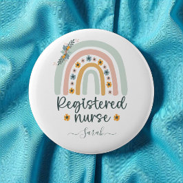 パーソナライズされたかわいい登録ナース 缶バッジ