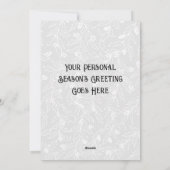 パーソナライズされたかわいい雪だるまのフラットホリデーカード シーズンカード (裏面)