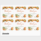 パーソナライズされたかわいこちゃんありがとう スクエアシール (シート)