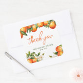 パーソナライズされたかわいこちゃんありがとう スクエアシール (封筒)