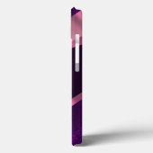 パーソナライズされたかわいらしエレガント紫ダマスク Case-Mate iPhoneケース (裏面 / 左)