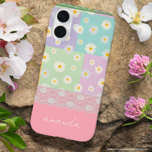 パーソナライズされたかわいらしカラフルガーリーデイジー iPhone 16ケース