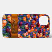 パーソナライズされたかわいらしチューリップ花畑 Case-Mate iPhoneケース (裏面 (横))