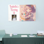 パーソナライズされたかわいらし女の子 横断幕 (トレードショー)