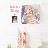 パーソナライズされたかわいらし女の子 横断幕 (インサイチュ)