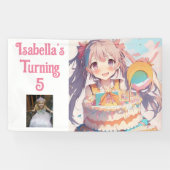 パーソナライズされたかわいらし女の子 横断幕 (横)