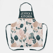 パーソナライズされたかわいらし植物復活卵パターン エプロン (正面)