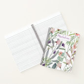 パーソナライズされたかわいらし水葉色葉 ノートブック (内部)