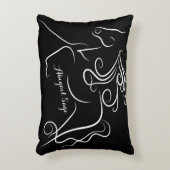 パーソナライズされたかわいらし白黒 アクセントクッション (正面(垂直))