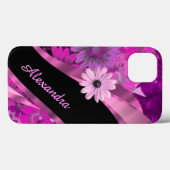 パーソナライズされたかわいらし頭花柄 Case-Mate iPhoneケース (裏面 (横))
