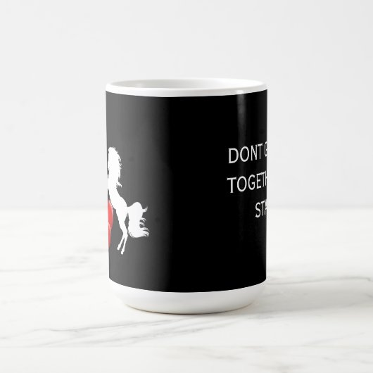 パーソナライズされたがん勇気付けられるが与えない コーヒーマグカップ (中央)