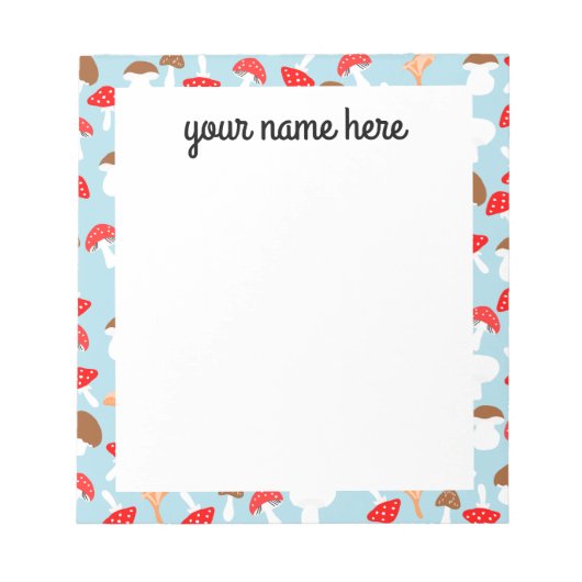 パーソナライズされたきのこメモ帳 ノートパッド (正面)