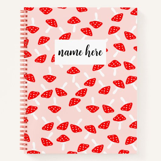 パーソナライズされたきのこ手帳 ノートブック (正面)