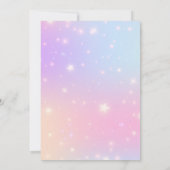パーソナライズされたきらめくユニコーン誕生日招待状 招待状 (裏面)