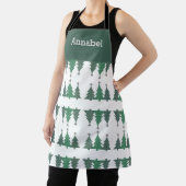 パーソナライズされたきらめく松 エプロン (インサイチュ)