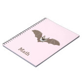 パーソナライズされたこうもりパターン帳 ノートブック (左側)