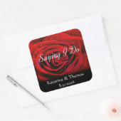 パーソナライズされたことわざIドゥ結婚式用シール スクエアシール (封筒)