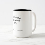 -パーソナライズされたこのマグカップは ツートーンマグカップ (正面右)