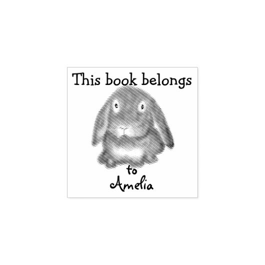 -パーソナライズされたこの本は所有している – ウサギ ラバースタンプ (インプリント)