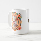 「パーソナライズされたこれは混乱だ」牛のマグ コーヒーマグカップ (正面左)