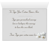 パーソナライズされたさくらんぼブロッサム結婚カード (内部横(下))