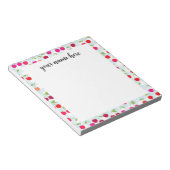 パーソナライズされたさくらんぼメモ帳 ノートパッド (アングル)