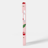 パーソナライズされたさくらんぼ電話ケース、ピンク Case-Mate iPhoneケース (裏面 / 左)