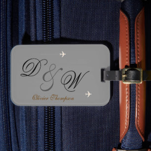 パーソナライズされたさん&ミセス名イニシャル ラゲッジタグ