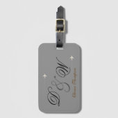 パーソナライズされたさん&ミセス名イニシャル ラゲッジタグ (正面縦)
