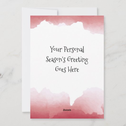 パーソナライズされたしかいけなし、ニースフラットホリデーカード シーズンカード (裏面)