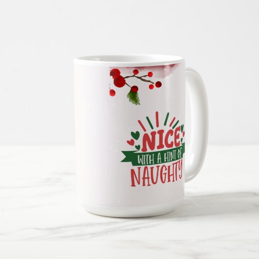 パーソナライズされたしかいけなし、素敵なホリデーコーヒーマグ コーヒーマグカップ (正面右)