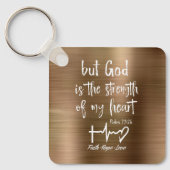 パーソナライズされたしかし神の詩篇の聖句 キーホルダー (正面)