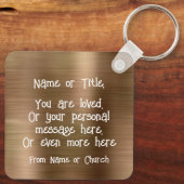 パーソナライズされたしかし神の詩篇の聖句 キーホルダー (裏面)