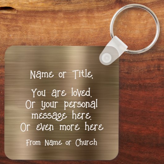 パーソナライズされたしかし神の詩篇の聖句 キーホルダー (裏面)