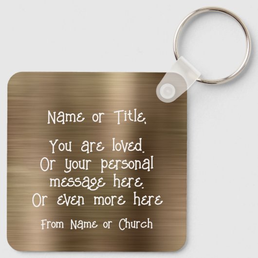 パーソナライズされたしかし神の詩篇の聖句 キーホルダー (裏面)