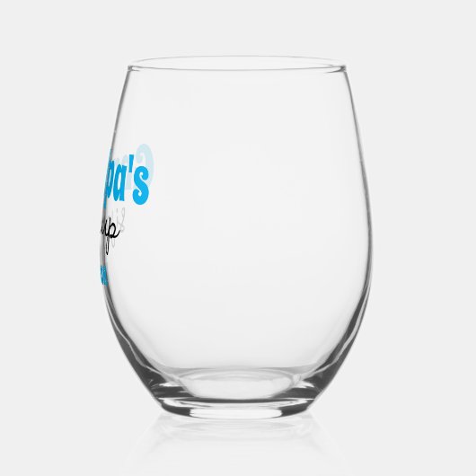 パーソナライズされたじいちゃんのシッピーカップ ステムなしワイングラス (左)