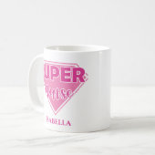 パーソナライズされたすごいナース コーヒーマグカップ (正面左)
