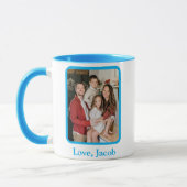 パーソナライズされたすごいパパ マグカップ (左)