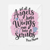 -パーソナライズされたすべての天使が翼を持っているわけではないフリース フリースブランケット (正面)