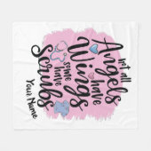 -パーソナライズされたすべての天使が翼を持っているわけではないフリース フリースブランケット (正面(横))