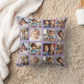 パーソナライズされたすべての行事16フォトファミリーコラージュ クッション (ブランケット)
