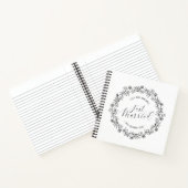 パーソナライズされたたった今結婚しましたフローラ |ゲストブック ノートブック (内部)